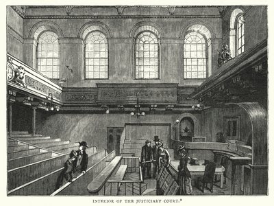 Interior do Tribunal Justico (gravura) de English School