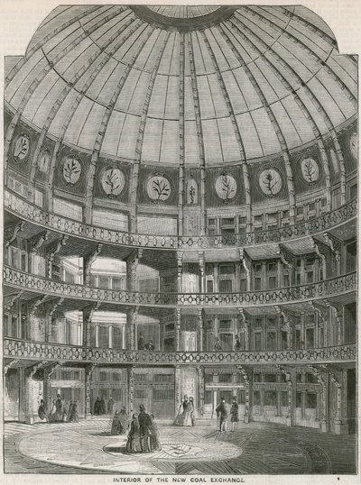 Interior da nova troca de carvão, Thames Street de English School