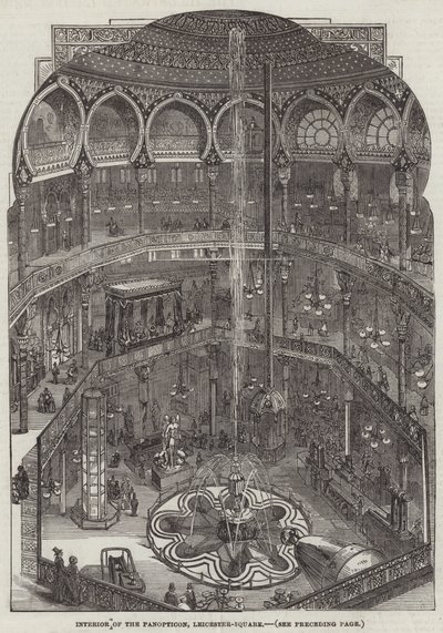 Interior do Panopticon, Leicester-Square (gravura) de English School