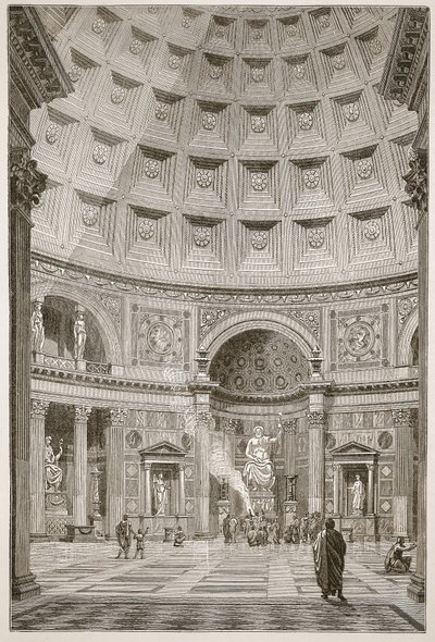 Interior do Panteão de Roma (restaurado) de English School