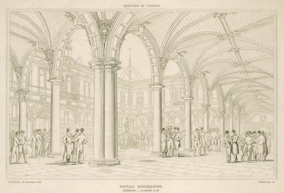 Interior, de, a, real, câmbio, londres, olhar, sul, oeste de English School