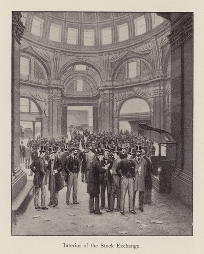 Interior da Bolsa de Valores de English School