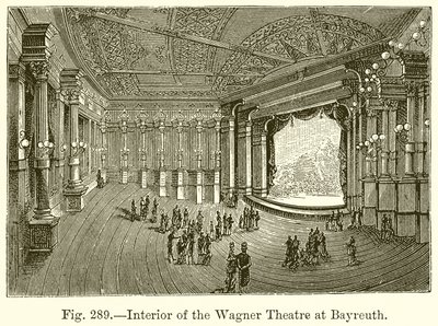 Interior do Teatro Wagner em Bayreuth de English School