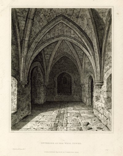 Interior da torre do poço de English School