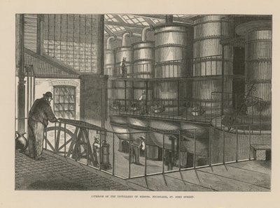 Interior da destilaria de Nicholson de English School