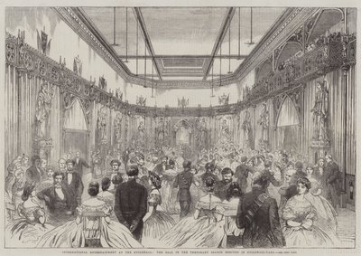 Entretenimento Internacional no Guildhall, o Baile no Salão Temporário erguido em Guildhall-Yard (gravação) de English School
