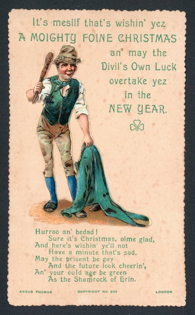 Irlandês, cartão de Natal de English School
