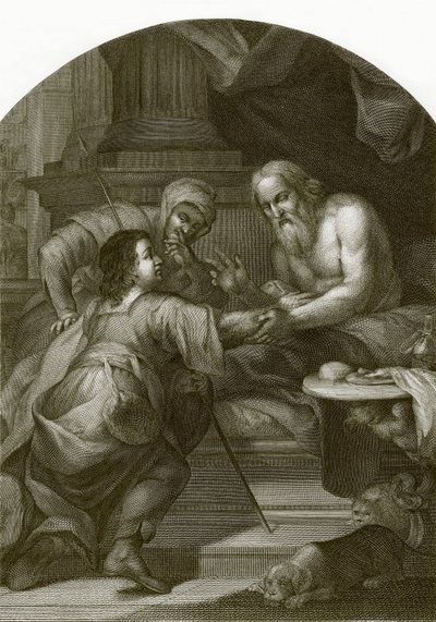 Isaac abençoando Jacob de English School