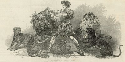 Isaac van Amburgh em Vauxhall Gardens de English School