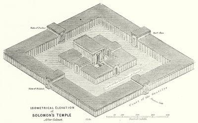 Elevação Isométrica do Templo de Salomão, depois de Calmet (gravura) de English School