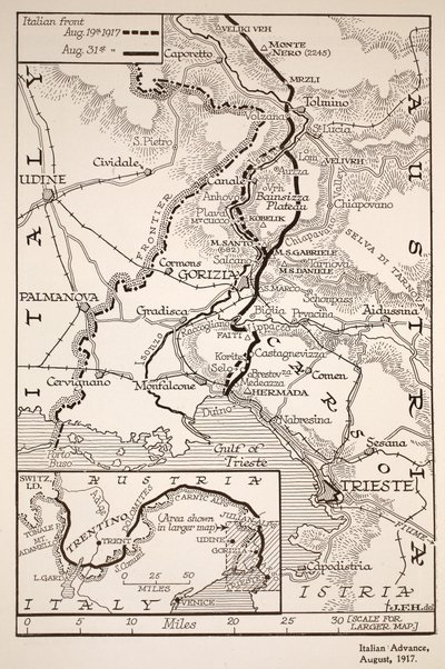 Avanço italiano, agosto de 1917 de English School