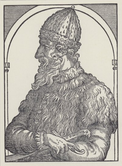 Ivan III, Grão-Príncipe de Moscovo (litografia) de English School