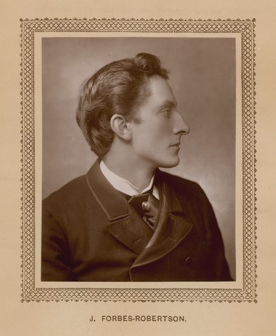 J Forbes-Robertson, de uma fotografia tirada especialmente para o teatro de English School