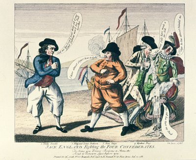 Jack England lutando contra os Quatro Confederados de English School