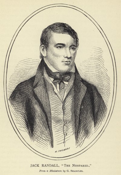 Jack Randall, o Nonpareil, de uma miniatura de G Sharples de English School