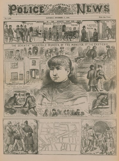 Jack, o Estripador: O sétimo homicídio horrível do monstro do East End (gravura) de English School