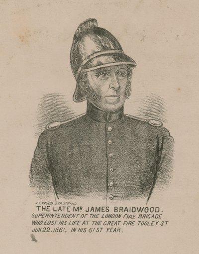 James Braidwood, superintendente da Brigada de Incêndio de Londres de English School