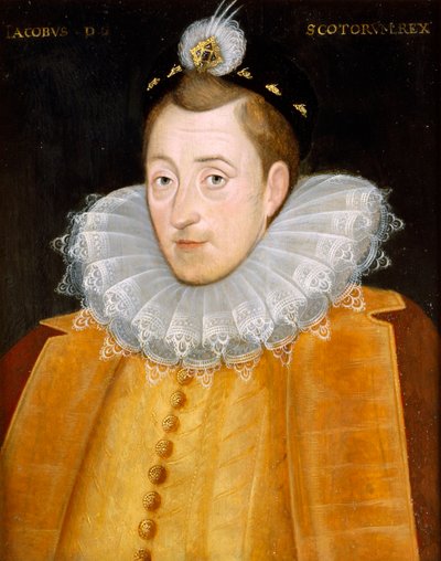 James I (óleo sobre tela) de English School