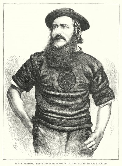 James Parsons, vice-superintendente da Royal Humane Society (gravura) de English School