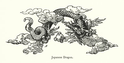 Dragão japonês (gravura) de English School