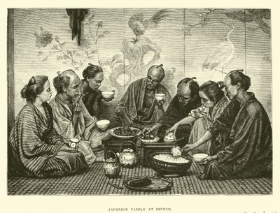 Família japonesa no jantar de English School
