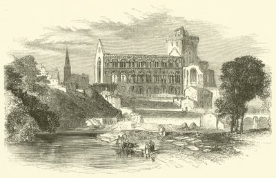 Abadia de Jedburgh (gravura) de English School