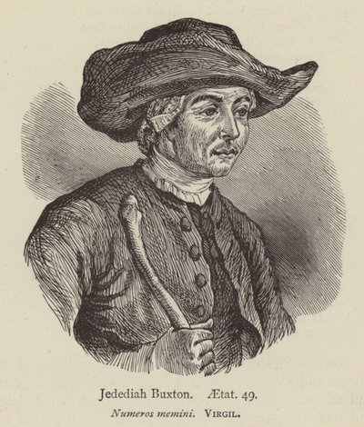 Jedediah Buxton, aetat 49 (gravura) de English School