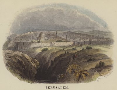 Jerusalém (gravura colorida) de English School