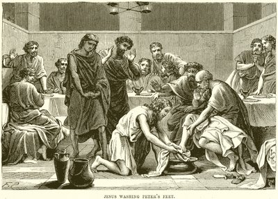 Jesus lavando os pés de Peters de English School