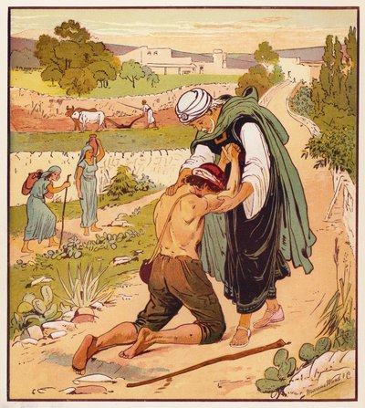 As Parábolas de Jesus: O regresso do Filho Pródigo (cor litho) de English School