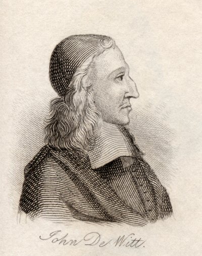 Johan de Witt, do &39;Crabb&39;s Historical Dictionary&39;, publicado em 1825 de English School
