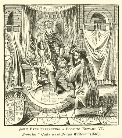 John Bale apresentando um livro para Edward VI de English School