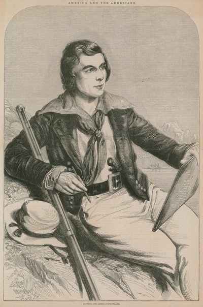John Banvard, o viajante americano (gravura) de English School