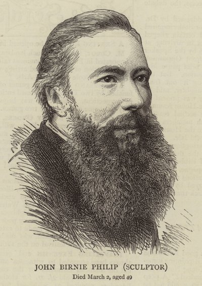 John Birnie Philip, Escultor (gravura) de English School