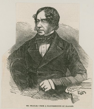 John Braham, cantor; de um daguerreótipo de Claudet de English School