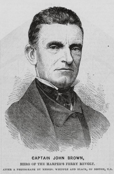 John Brown, abolicionista americano (gravura) de English School