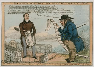 John Bull e o Arch-itect constroem os arcos, etc. de English School