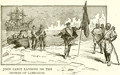 John Cabot pousando nas margens do Labrador de English School