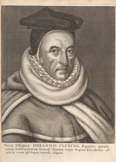 John Clenche, de Memoriais Históricos das Leis Inglesas, de William Dugdale, Londres, 1666 de English School