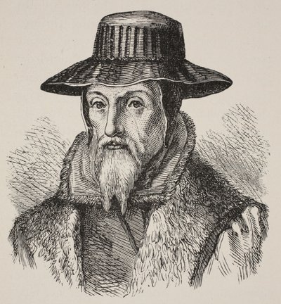 John Foxe, ilustração da igreja de Inglaterra: Uma história para os povos por HDM Spence-Jones, bar. c.1910 (foto sépia) de English School
