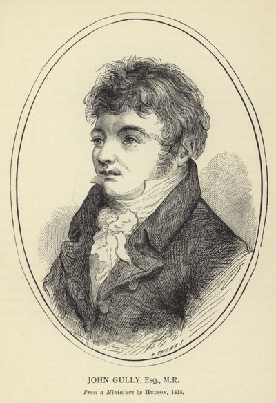 John Gully, Esquire, MR, de uma miniatura de Hudson, 1815 de English School