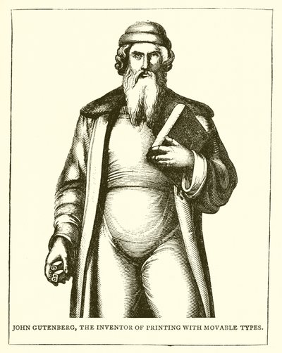 John Gutenberg, o inventor da impressão com tipos móveis de English School