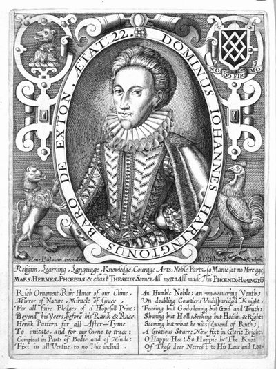 John Harington, 2º Barão Harington de Exton, gravado por Renold Elstrack, c.1610-14 de English School