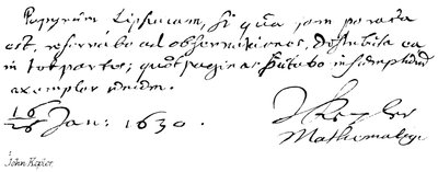 John Kepler de English School