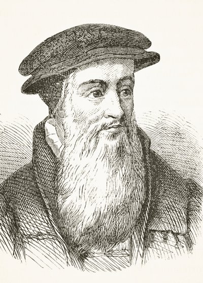 John Knox, de "A História Nacional e Doméstica da Inglaterra", de William Hickman Smith Aubrey (1858-1916) publicou Londres, c.1890 de English School