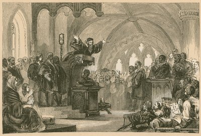 John Knox pregando em St. Andrews de English School