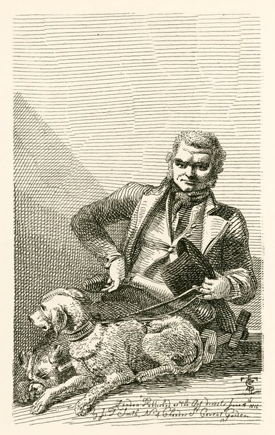 John MacNally, do condado de Tyrone, com seus dois cachorros Boxer e Rover de English School