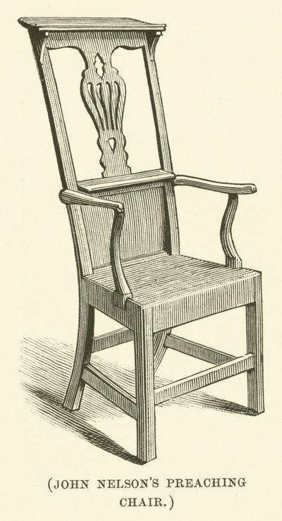 A cadeira de pregação de John Nelson (gravura) de English School