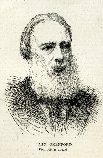 Ilustração de John Oxenford (1812-77) do gráfico 1877 de English School