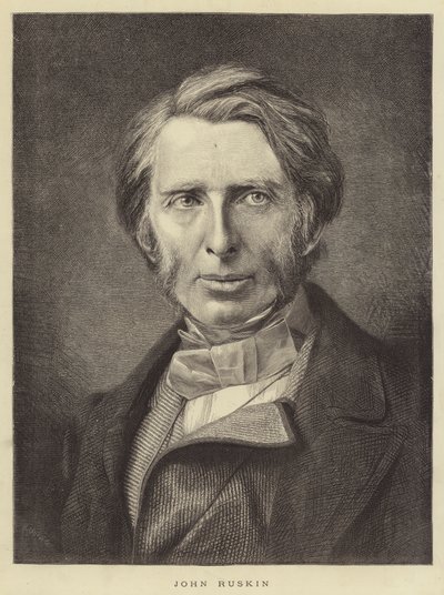 John Ruskin (gravura) de English School